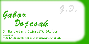 gabor dojcsak business card